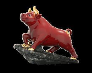 Trâu Thịnh Vượng 25cm - Trang trí vàng 24k