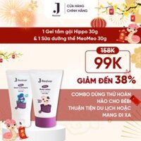 Travel Set JRealver Gel Tắm Gội Ngải Cứu & Sữa Dưỡng Thể Cam Thảo 30g