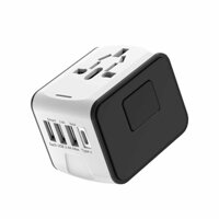 Travel universal UK EU AU US w/4 USB port fast charging plug adapter multi-functional socket travel charger