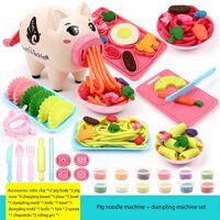 Trẻ em An Toàn Không Độc Hại Giáo Dục Họ Nhựa Đất Sét Kem Mì Bánh Bao Mechine Giả Play Doh Đồ Chơi Đồ Chơi Cho Bé Gái