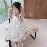 Trẻ Em Bé Gái Đầm Công Chúa Mùa Hè Không Tay Dự Tiệc Trẻ Em 1-5 Tuổi