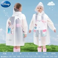 Trẻ Em Bé Gái Disney Frozen Áo Mưa Dày Chống Thấm Nước PVC Trong Suốt Tour Ngoài Trời Áo Mưa