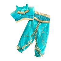 Trẻ Em Bé Gái Halloween Aladdin Jasmine Công Chúa Trang Phục Hóa Trang Bộ Áo Không Tay Có Quần Chủ Đề Tiệc Carnival Vai Trò Chơi Trang Phục Hiệu Suất Trang Phục