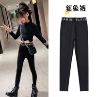 Trẻ em cá mập quần mỏng phù hợp, nylon Barbie Quần với lông cừu tất cả các mùa