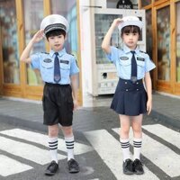Trẻ em Cảnh sát đặc biệt Trang phục cảnh sát giao thông nhỏ Trang phục đóng vai mẫu giáo