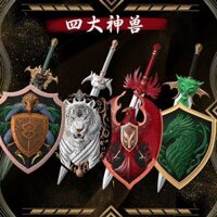 Trẻ Em Cao Su Mềm Thanh Kiếm Lá Chắn Đồ Chơi Bốn Quái Vật Thần Thoại Thanh Kiếm Lớn Đồ Chơi Trẻ Em Thanh Kiếm Bé Trai Bộ Vũ Khí An Toàn Quà Tặng Sinh Nhật