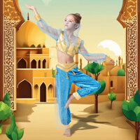 Trẻ Em Công Chúa Jasmine Trang Phục Kỳ Lạ Cô Gái Ả Rập Trang Phục Trình Diễn Sân Khấu Trang Phục cosplay