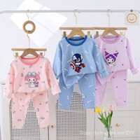 Trẻ em dài johns Top & Bottom Set phù hợp. Phim Hoạt Hình trẻ em loungewear. Chàng trai và cô gái ấm áp và dễ thương phù hợp với thủy triều (3 ~ 8 tuổi, 100 ~ 140cm) itis