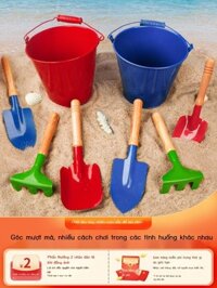 Trẻ em đào bãi biển, xúc cát, dụng cụ xúc tuyết, đồ chơi, dụng cụ chơi cát, xô đi biển, xẻng, dụng