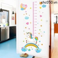 Trẻ Em Đo Chiều Cao Dán Tường Có Thể Tháo Rời Trang Trí Tường Bé Bé Đo Chiều Cao Dụng Cụ Thước Hoạt Hình Miếng Dán Tranh