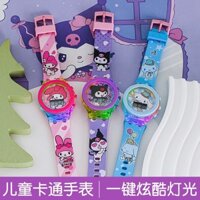 Trẻ Em Đồng Hồ Bé Gái Dạ Quang Frozen Elsa Elsa Công Chúa Hoạt Hình Trẻ Em Đồ Chơi Cao Su Điện Tử Dạ Quang#儿童手表 Chỉ có đồng hồ