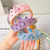 Trẻ Em Frozen Phụ Kiện Tóc Giả Bím Tóc Giả Công Chúa Elsa Vương Miện Băng Đô Bé Gái Công Chúa Mũ