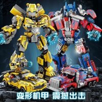 Trẻ Em Giáo Dục Lắp Ráp Wasp Biến Dạng Mecha Mô Hình Khối Xây Dựng Đồ Chơi Bé Trai Optimus Robot Xe Quà Tặng20250208