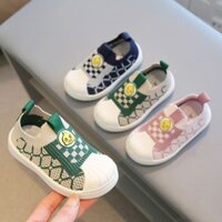 Trẻ Em Giày Thể Thao Mùa Xuân Vỏ Ngón Chân Bé Trai Bé Gái Bay Đan Giày Thoáng Khí Nhẹ Đế Mềm Cho Bé Giày Thể Thao Thường Ngày
