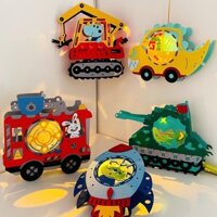 Trẻ Em Hoạt Hình Đèn Lồng Trung Thu Lễ Hội Âm Nhạc Di Động Dạ Quang Đèn Lồng Nhỏ DIY Chất Liệu 8.13