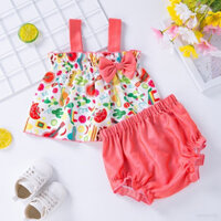 Trẻ Em In Hình Nhiều Màu Sắc Mùa Xuân Tươi Bộ Váy Dự Tiệc Cho Bé Bộ Váy Sling Thời Trang Và Dễ Thương Cho Bé Gái