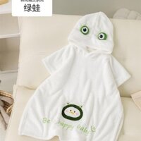 Trẻ Em Khăn Tắm Có Mũ Trùm Đầu Áo choàng Tắm Mặc Được Cho Bé San Hô Lông Cừu Có Thể Mặc Có Thể Bọc Tắm Bơi Hoạt Hình Bé