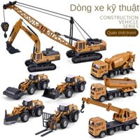 Trẻ Em Kỹ Thuật Lớn Xe Máy Xúc Xe Ủi Xe Trộn Cần Cẩu Mô Phỏng Bộ Mô Hình Cậu Bé Xe Đồ Chơi