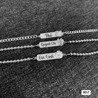 [Trẻ Em] Lắc Tay Bạc Cho Bé Khắc Tên Theo Yêu Cầu