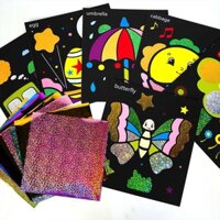 Trẻ Em Làm Bằng Tay DIY Phim Hoạt Hình Dễ Thương Chuyển Sticker Đầy Màu Sắc Foil Funny Kids Magic Art Set