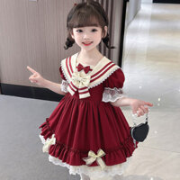 Trẻ Em lolita Đầm Công Chúa Bé Gái Phong Cách Phương Tây lolita Đầm Preppy Bé Gái 3.10