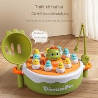 Trẻ Em Lưới Câu Cá Nhảy Khủng Long Đồ Chơi Câu Cá Nền Tảng Bàn Xoay Tập Trung Huấn Luyện Giáo Dục Bàn Xoay Cha Mẹ-Con Đồ Chơi Tương Tác