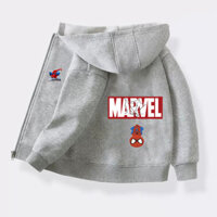 Trẻ em Marvel Hero Áo khoác thương hiệu người nhện Áo khoác dài tay bé trai có khóa kéo