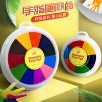 Trẻ em màu sắc in tranh ngón tay bùn dấu vân tay nhiều màu theo dấu vân tay dấu vân tay bàn tay in bùn in ấn tấm mẫu giá