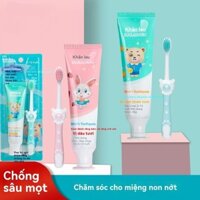 Trẻ em Mothproof Kem đánh răng trái cây Hương thơm thơm kem đánh răng Bàn chải đánh răng Set Baby Kem đánh răng Bàn chải đánh răng