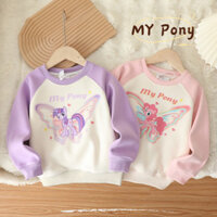 Trẻ Em Mùa Thu Cotton Raglan Tay Oversize Áo My Little Pony In Hình Dễ Thương Áo Dài Tay Quần Áo Trẻ Em