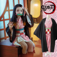 (Trẻ Em & Người Lớn) Bộ Đồ Cosplay NezukoTrong Anime Demon Slayer Trang phục hóa trang Kimetsu No Yaiba Sát Quỷ Đoàn