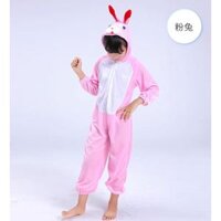 🍄[Trẻ Em - Người Lớn] Bộ Trang Phục Thỏ Trắng, Thỏ Hồng Cho Bé Và Cô Giáo. Bố Quần Áo Hóa Trang Chú Thỏ Con