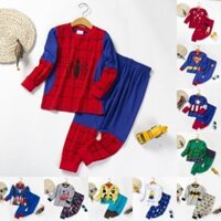 Trẻ Em Người Nhện Batman Người Sắt Siêu Nhân Phù Hợp Với Nhà Quần Áo Bộ Đồ Ngủ Dài Tay Trẻ Em Bộ Đồ Ngủ Phù Hợp Với Marvel In Điều Hòa Không Khí Phù Hợp Với