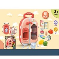 Trẻ em nhà bếp mini chơi nhà đồ chơi mô phỏng tủ lạnh