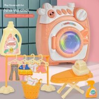 Trẻ Em Nhà Chơi Đồ Chơi Mô Phỏng Máy Giặt Mini Gia Dụng Bộ Tủ Lạnh Cô Gái Vui Vẻ Quà Tặng