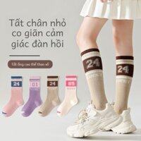 Trẻ Em Ống Dài Tất Thể Thao Cotton Sinh Viên Bắp Chân Đàn Hồi Cao Thu Đông Ống Cao