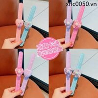 Trẻ Em Pop Ring Vòng Tay Sanrio Kuromi Bé Gái Dễ Thương Phong Cách Mới Xoay Hoạt Hình Elsa Đồng Hồ Đồ Chơi
