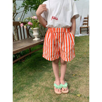 Trẻ Em Quần Áo Trẻ Em Quần Short Bé Trai Sọc Quần Thường Ngày Trẻ Em Đen Trắng Dọc Sọc Năm Điểm Quần