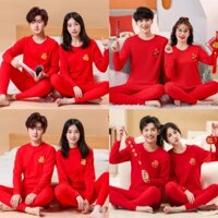 Trẻ Em Quần Áo Trẻ Em Trẻ Em Benming Năm Giữ Nhiệt Bộ Đồ Lót Cotton Nguyên Chất Bé Trai Bé Gái Lớn Trẻ Em Đỏ Năm Rắn Quần Áo Mùa Thu Quần Dài Đáy Bộ Đồ Ngủ-1208
