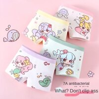 Trẻ Em Quần Lót Cotton Nguyên Chất Bé Boxer Sinh Viên Quần Short Boxer 4 Miếng