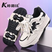 Trẻ Em Runaway Giày Con Lăn Trượt Giày Bé Gái Influencer Bốn Gót Runaway Giày Học Sinh Vô Hình Trượt Đai Bánh Xe Giày Thể Thao