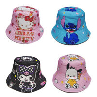 Trẻ Em Sanrio Người Cá Mũ Bé Gái Hoạt Hình Dễ Thương Kuromi Hello Kitty Ngoài Trời Đa Năng Mũ Chống Nắng Trẻ Em Pokemon Pikachu Mũ Chống Nắng