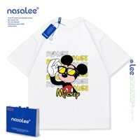 Trẻ Em Tay Ngắn Chuột Mickey Áo Thun Hoạt Hình In Hình Cotton Nguyên Chất Thoải Mái 2025 Phong Cách Mới
