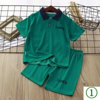 Trẻ Em Trẻ Em Vách Ngăn Áo Sơ Mi POLO Tay Ngắn Phù Hợp Với Bé Trai Bé Gái Phiên Bản Hàn Quốc Quần Áo Trẻ Em Phong Cách Mới Trẻ Em Tay Ngắn Phù Hợp Với
