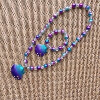 Trẻ Em Vỏ Vòng Cổ Phong Cách Đại Dương Màu Gradient Vỏ Vòng Cổ Vòng Tay Hai Mảnh Bộ Cô Gái Nàng Tiên Cá Vòng Cổ20250329