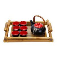 Tre VN Khay tre, khay trà tự nhiên (vàng). - Xưởng sản xuất