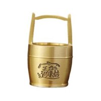 Treasure Bucket Cylinder Vase Flowerpot Lucky Decor for Wedding New Year - Style A 3.2x3.2x5cm