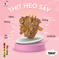 TREAT - Dry Pork Filler (Thịt heo sấy khô làm bánh thưởng, không chất bảo quản cho chó)