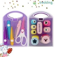 Tredding491 DIY Puncher Craft Set, DIY Projects Manual Kids Craft Hole Punch Shapes Set, Sáng tạo với hộp lưu trữ Máy cắt hình dạng nhựa
