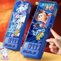 Tredding491 Hộp Văn Phòng Phẩm, Bút Chì Khóa Mật Khẩu Kép Nezha 2, Nhựa Đa Năng Dung Tích Lớn Aobing Hộp Bút Cơ Trở Lại Trường Quà Tặng